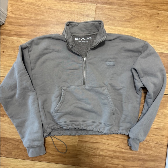 SET Active Tops - SET Active Women’s Gray Quarter-Zip Size S